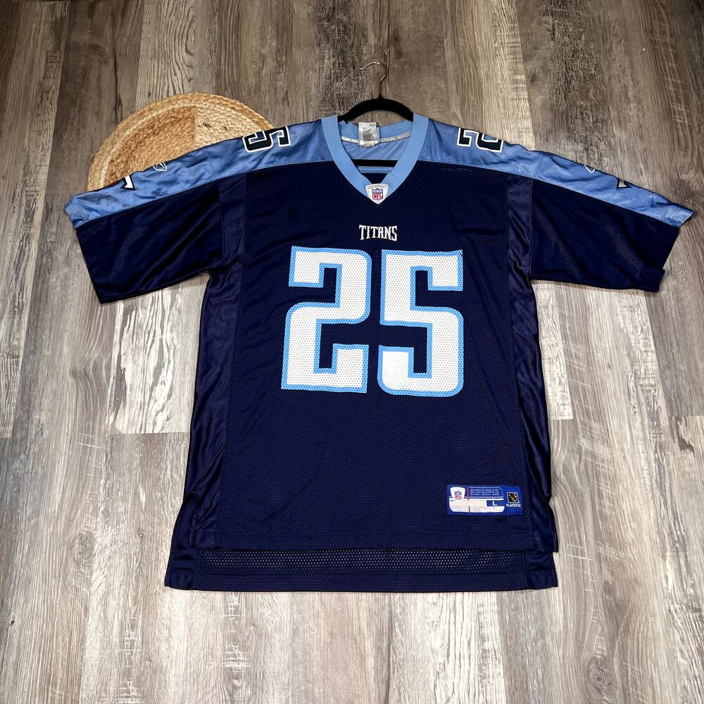 REEBOK NFL Vtg Tennessee Titans #25 White Jersey